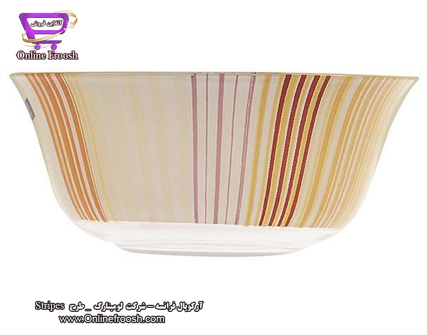 سرویس آرکوپال لومینارک فرانسه طرح استریپس زرد 6 نفره 38 پارچه Luminarc Stripes
