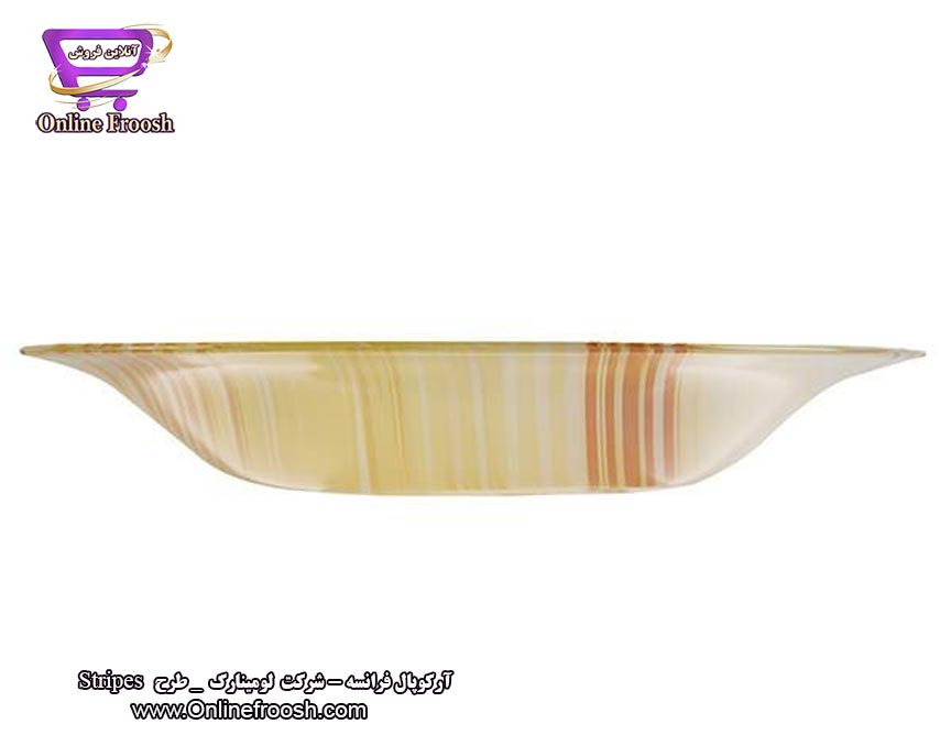 سرویس آرکوپال لومینارک فرانسه طرح استریپس زرد 6 نفره 38 پارچه Luminarc Stripes