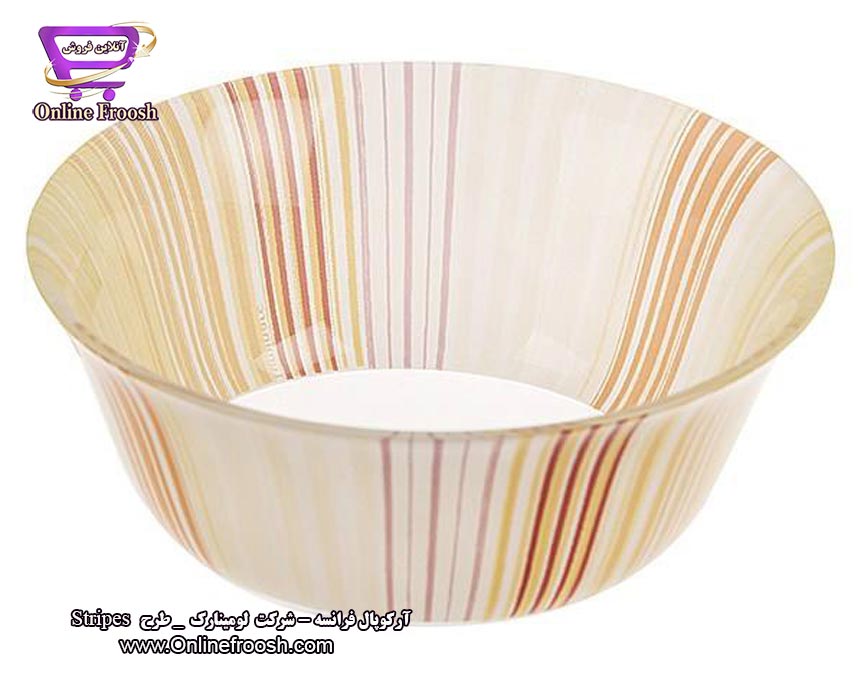 سرویس آرکوپال لومینارک فرانسه طرح استریپس زرد 6 نفره 38 پارچه Luminarc Stripes