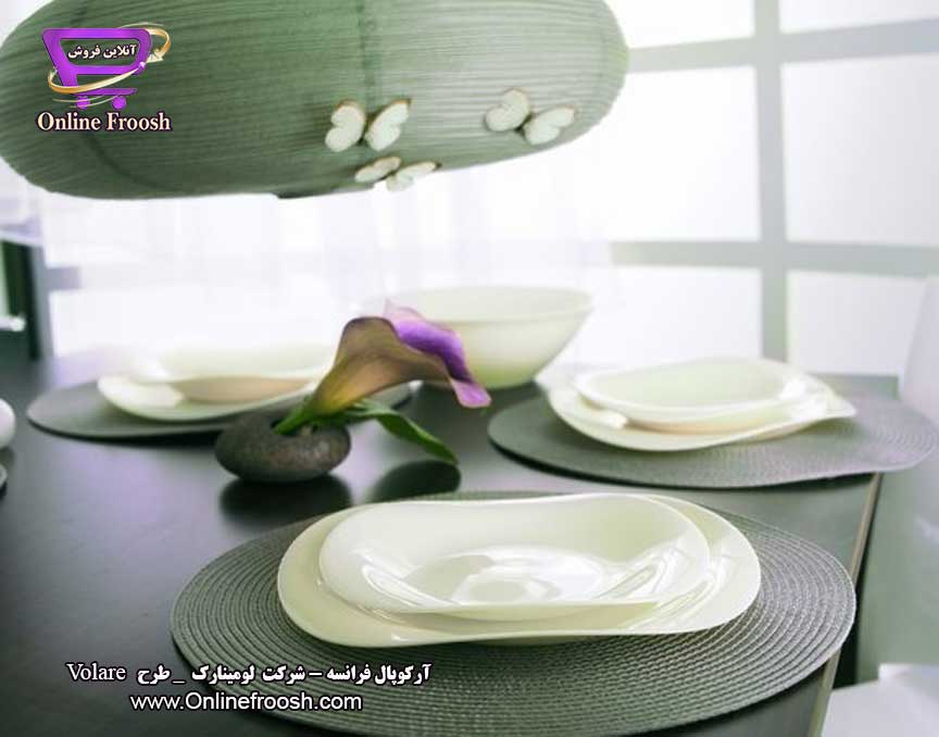 سرویس آرکوپال لومینارک فرانسه طرح ولار سفید 6 نفره 38 پارچه Luminarc Volare
