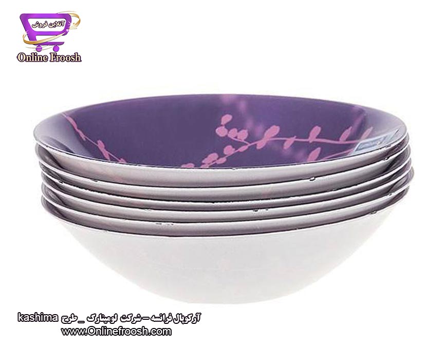 سرویس آرکوپال لومینارک فرانسه طرح کاشیما بنفش