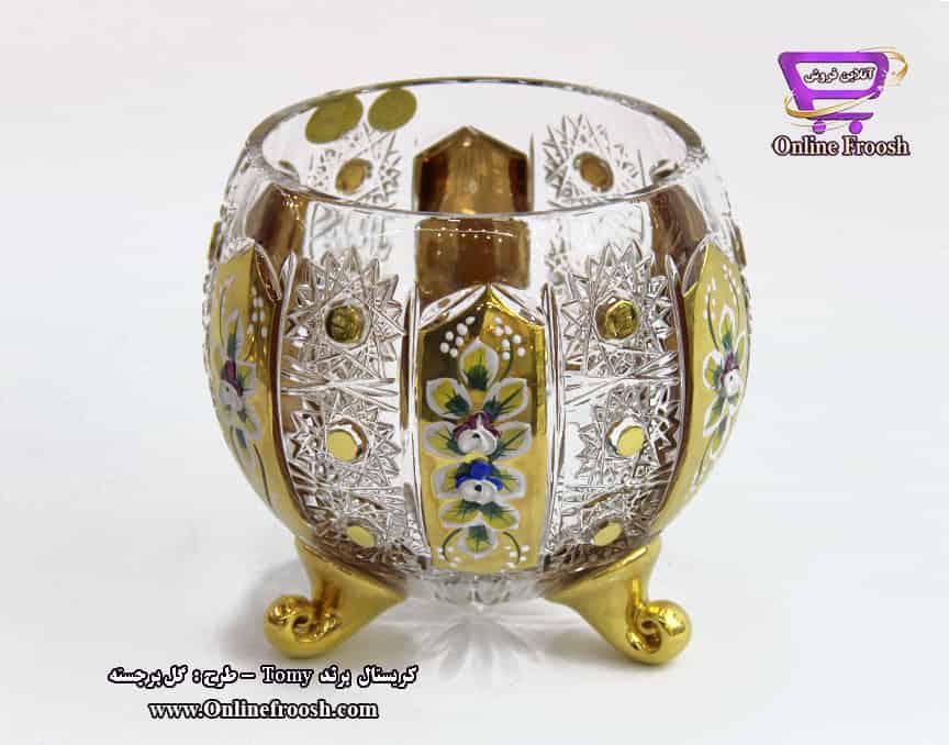 فنجان کریستال برند تومی طرح گل برجسته(6 عدد)