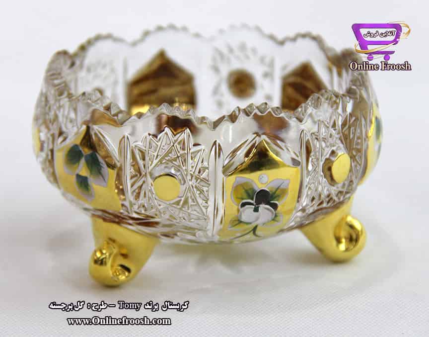 پیاله کریستال برند tomy طرح گل برجسته (6 عدد)