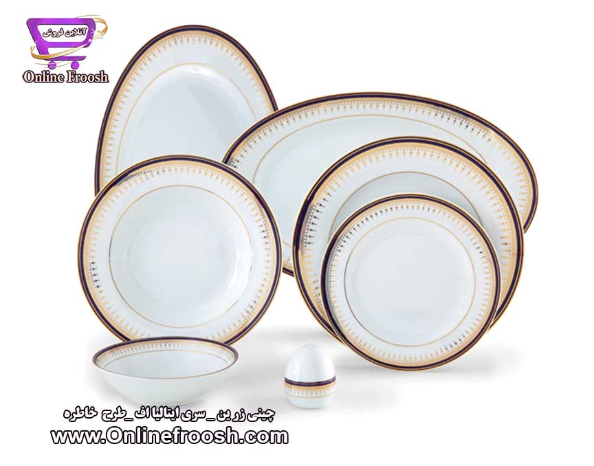 چینی زرین سری ایتالیا اف طرح خاطره 102 پارچه 12 نفره