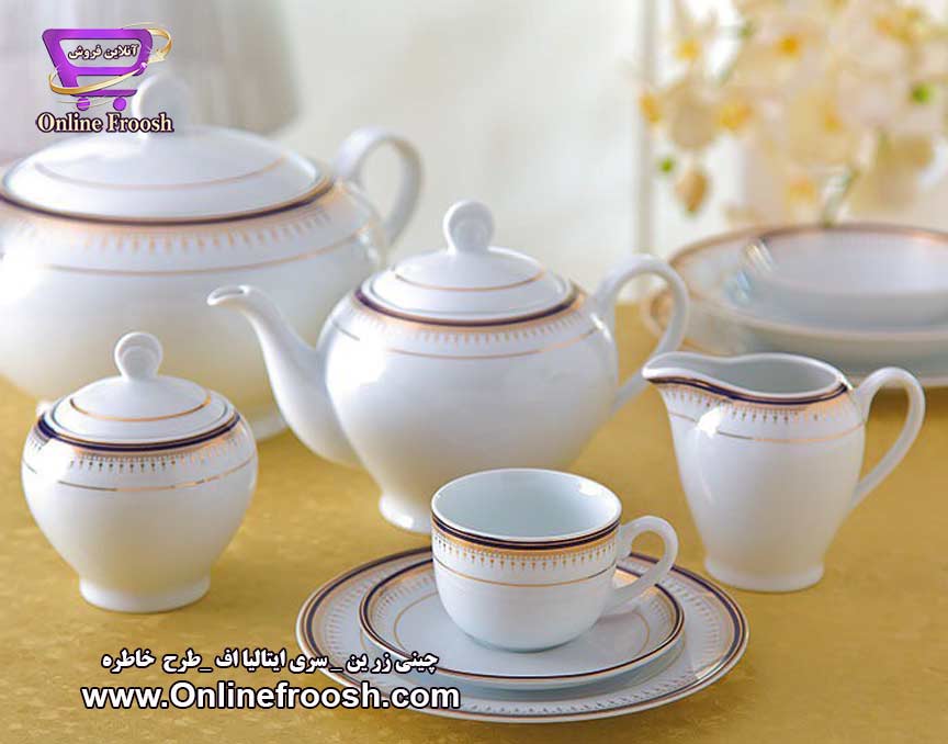 چینی زرین سری ایتالیا اف طرح خاطره 102 پارچه 12 نفره