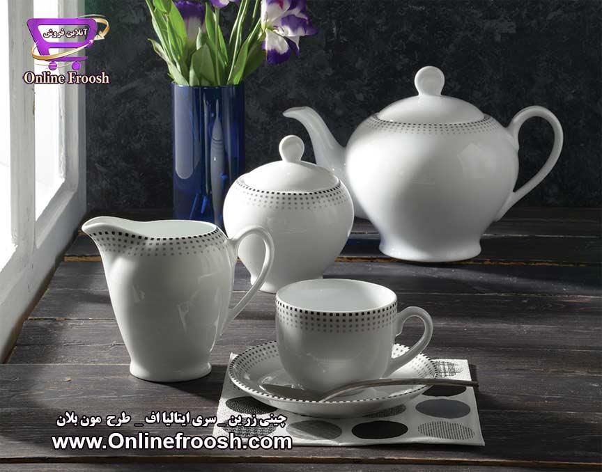  چینی زرین سری ایتالیا اف طرح مون بلان 102 پارچه 12 نفره