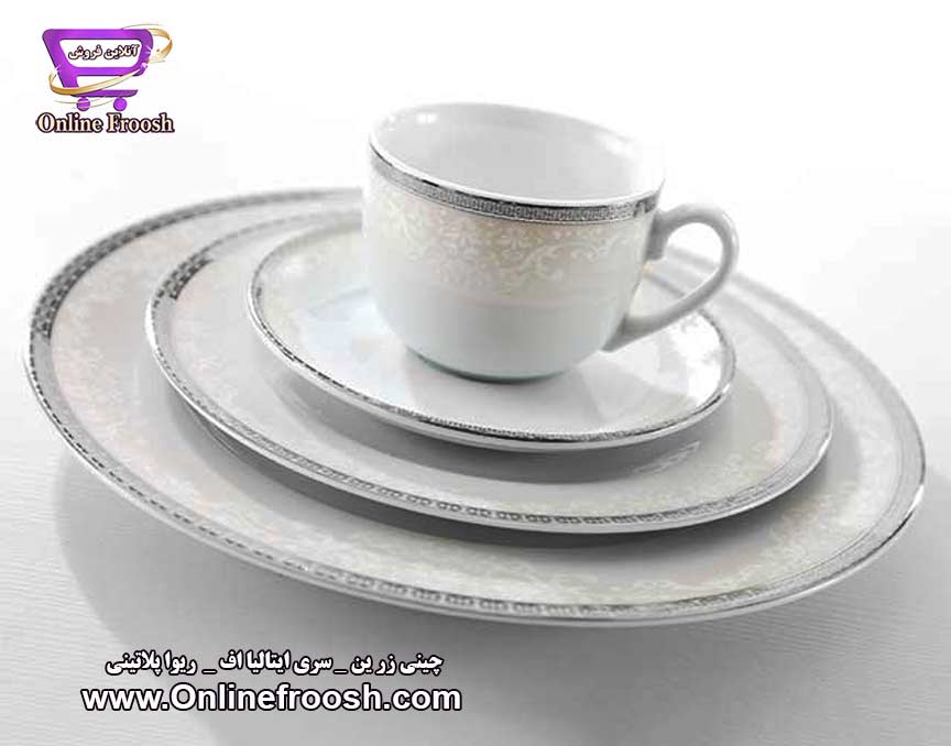 چینی زرین سری ایتالیا اف طرح ریوا پلاتینی 28 پارچه 6 نفره