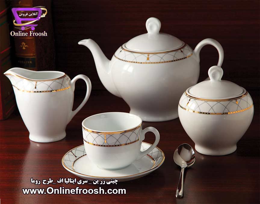 چینی زرین سری ایتالیا اف طرح روما 102 پارچه 12 نفره