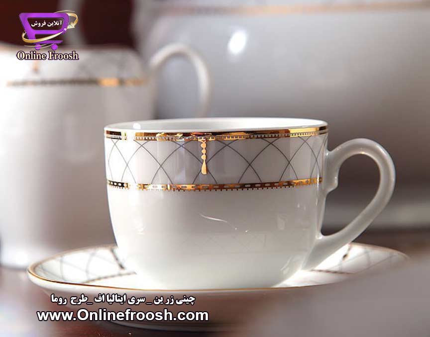 چینی زرین سری ایتالیا اف طرح روما 102 پارچه 12 نفره