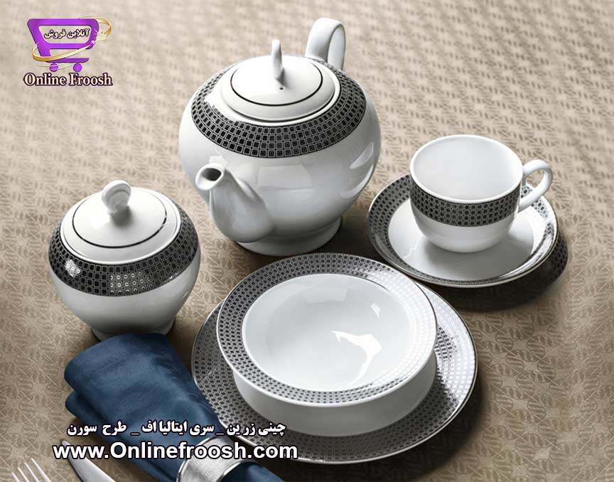 چینی زرین سری ایتالیا اف طرح سورن 102 پارچه 12 نفره