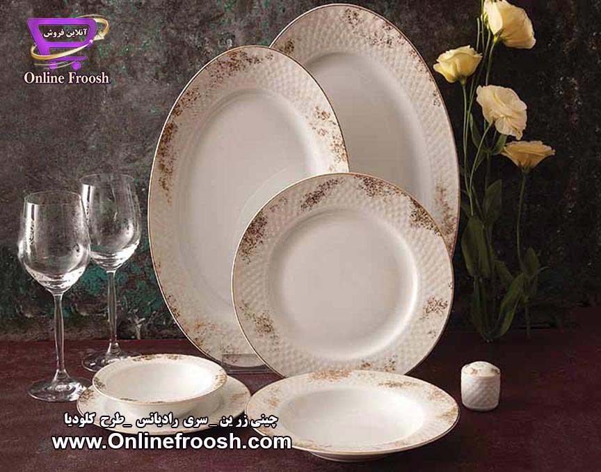 چینی زرین سری رادیانس طرح کلودیا 28 پارچه 6 نفره