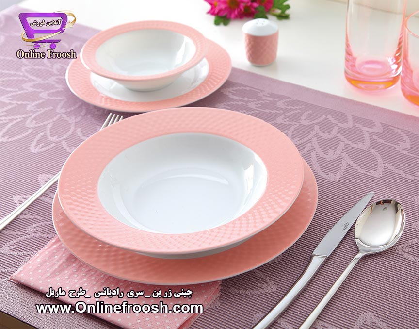 چینی زرین سری رادیانس طرح ماربل 28 پارچه 6 نفره