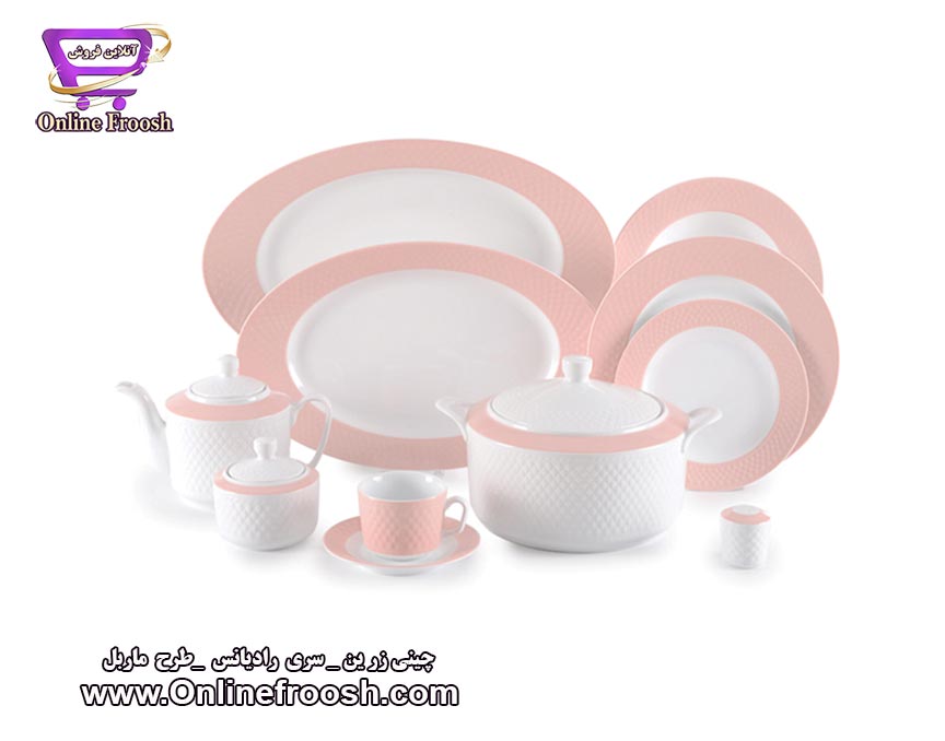 چینی زرین سری رادیانس طرح ماربل 28 پارچه 6 نفره