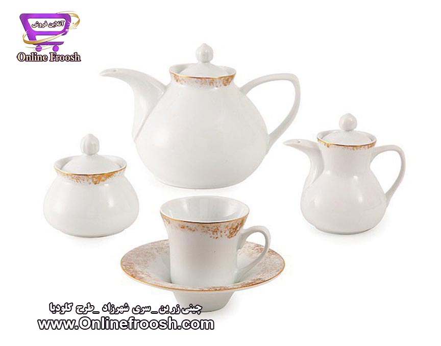 چینی زرین سری شهرزاد طرح کلودیا 108 پارچه 12 نفره