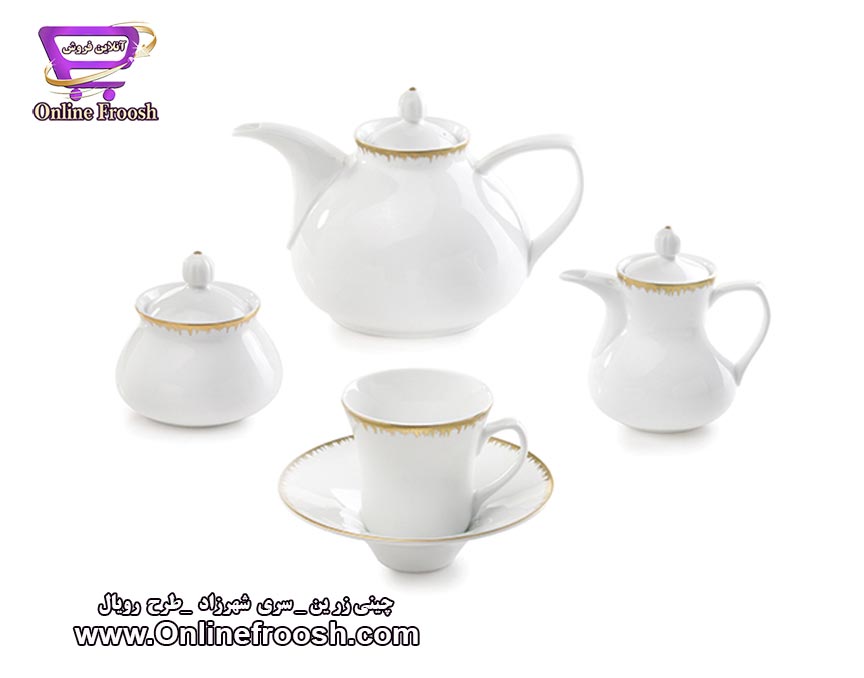 چینی زرین سری شهرزاد طرح رویال 35 پارچه 6 نفره