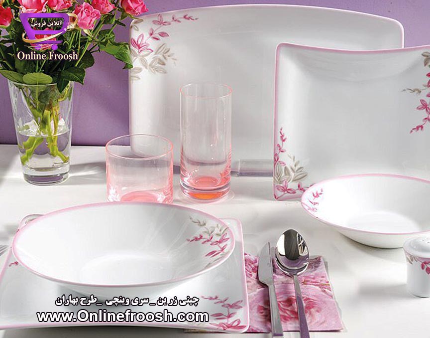چینی زرین سری وینچی طرح بهاران 97 پارچه 12 نفره