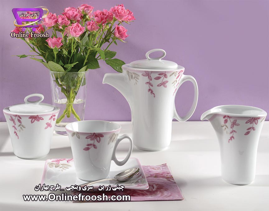 چینی زرین سری وینچی طرح بهاران 97 پارچه 12 نفره