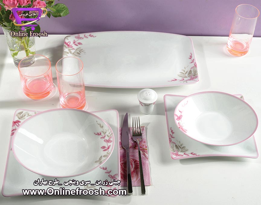 چینی زرین سری وینچی طرح بهاران 97 پارچه 12 نفره